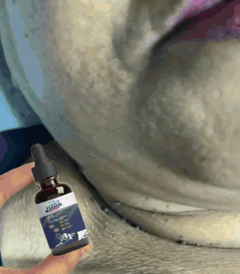 a person is holding a bottle of wart removal oil