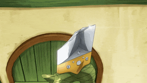 a cartoon drawing of a person holding a sword in their hand