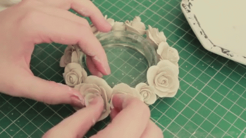 Diy Candle Holder GIF - Candle Clay Art GIFs