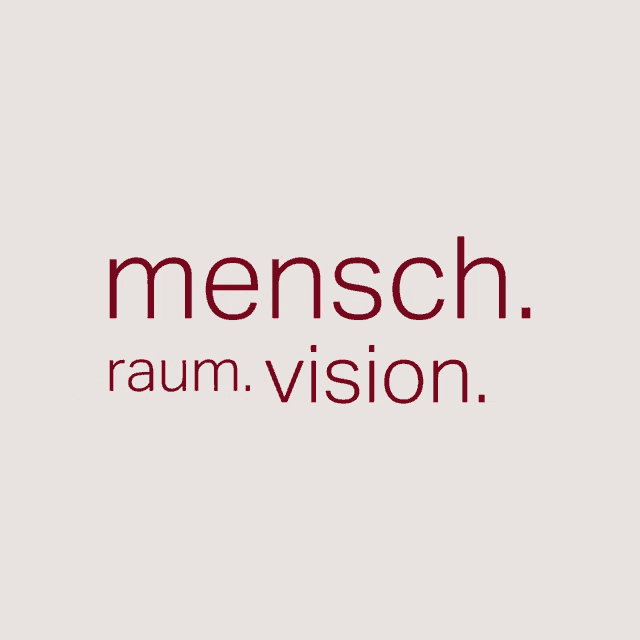 a logo that says mensch raum vision