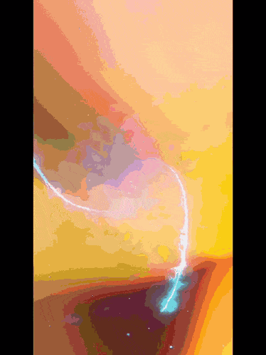 a pixel art of a lightning bolt coming out of a hole in the ground