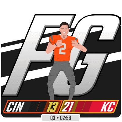 Kansas City Chiefs (21) Vs. Cincinnati Bengals (13) Third Quarter GIF - Nfl National Football League Football League GIFs