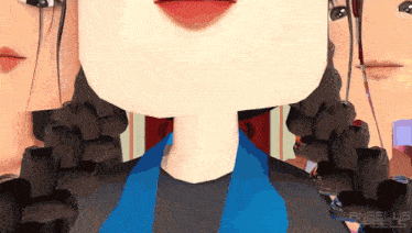 a close up of a cartoon character 's face with the words angelus rebels on the bottom