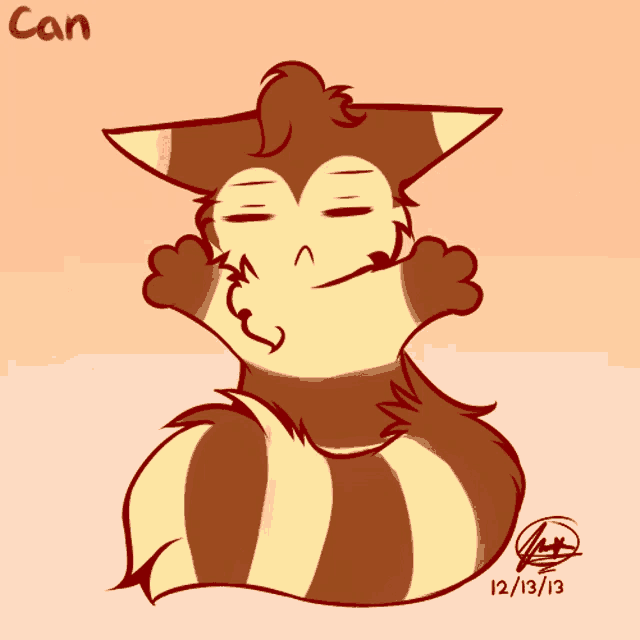 a drawing of a furry animal with the words can i have a hug