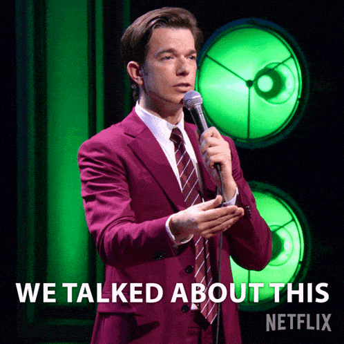 We Talked About This John Mulaney GIF - We Talked About This John Mulaney John Mulaney Baby J GIFs