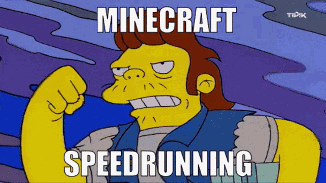 Minecraft Speedrunning Minecraft GIF - Minecraft Speedrunning Minecraft The Simpsons GIFs