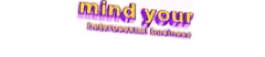the word heterosexual business is written in purple and yellow