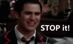 Stop GIF - Glee Blaine Anderson Darrenriss GIFs