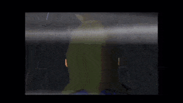 a cartoon character in a blue jacket and red tie is standing in a dark room