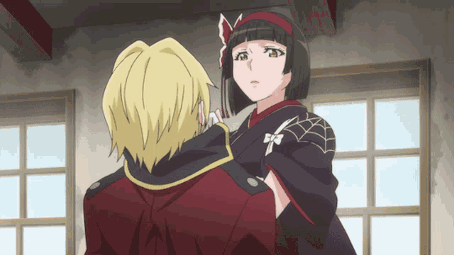 a man and a girl are standing next to each other
