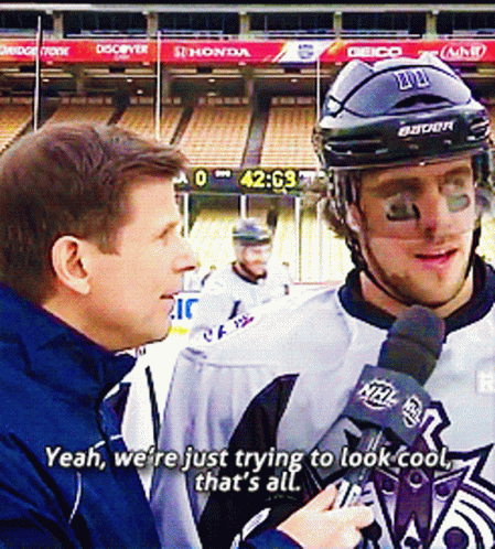 Anze Kopitar Yeah Were Just Trying To Look Cool Thats All GIF - Anze Kopitar Yeah Were Just Trying To Look Cool Thats All Trying To Look Cool GIFs