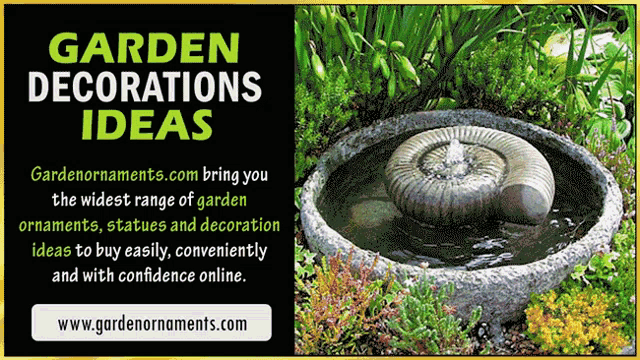 Garden Decorations Ideas Statue GIF - Garden Decorations Ideas Statue Fountain GIFs