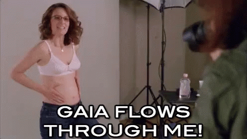 Gaia Flows Through Me! - 30 Rock GIF - 30rock Tina Fey Gaia GIFs