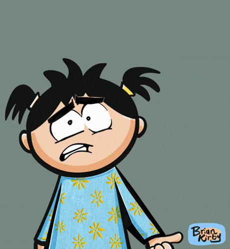 a cartoon of a girl giving a thumbs up with the words " good luck with that " below her