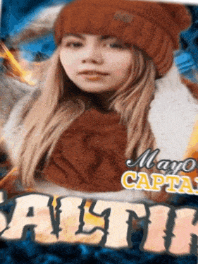 a woman wearing a hat and scarf is featured on a poster with the name astrid