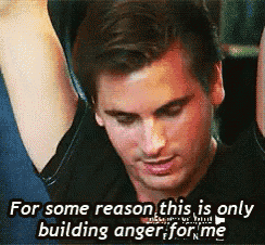 a man with his arms outstretched says for some reason this is only building anger for me