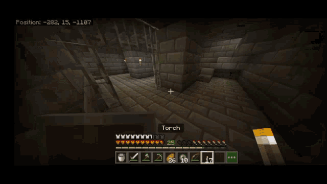 a screenshot of a video game called minecraft showing the player 's position at 292