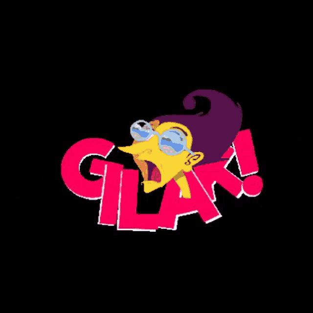 a cartoon character with glasses and the word geek