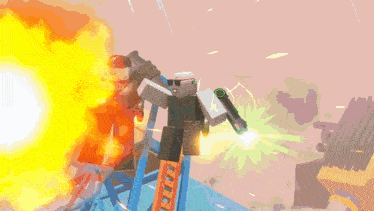 a video game character with a red hat that says block