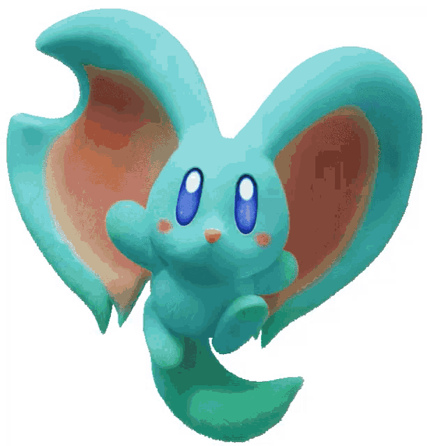 a cartoon character with a heart shaped wing and a tail