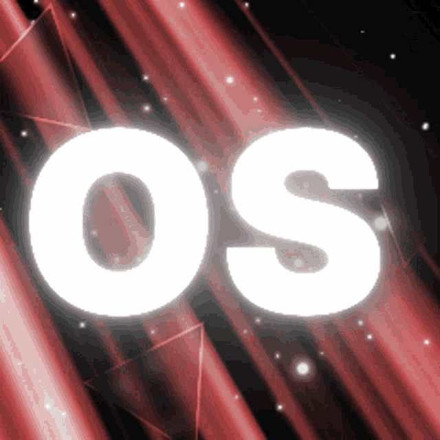the word os is glowing in the dark