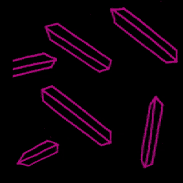 a bunch of pink lines on a black background that look like pencils