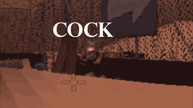 a screenshot of a video game with the word cock on the screen