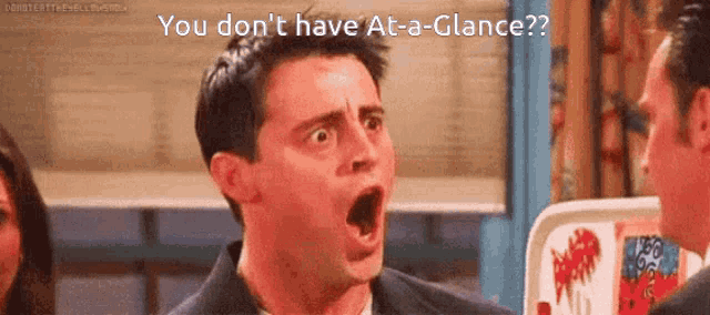 a man with his mouth open and the words you don t have at-a-glance