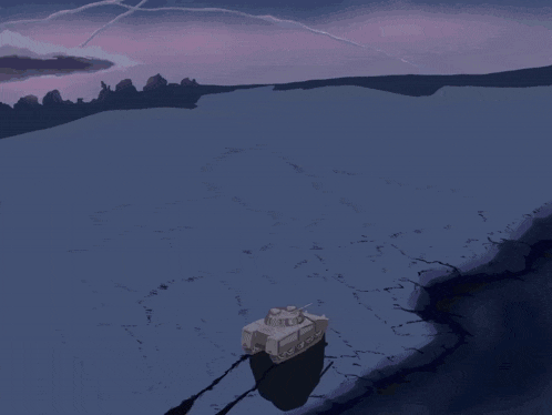 a drawing of a lightning strike with a rock in the middle