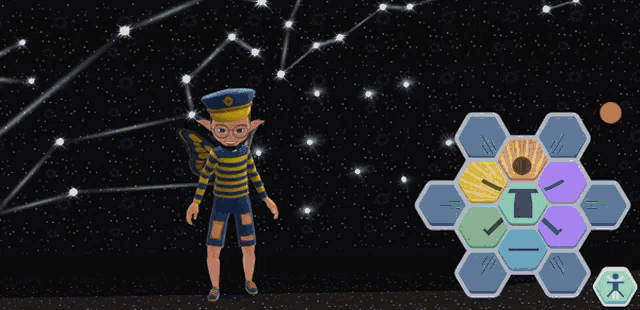 a cartoon illustration of a boy with wings holding money