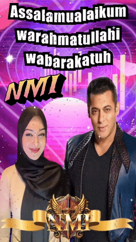 a man and a woman are standing next to each other on a poster that says nmi