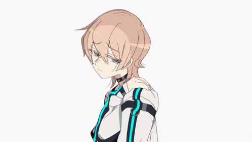 a drawing of a girl with short hair wearing a choker and a striped shirt .