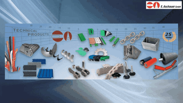 an advertisement for technical products by e. aschauer gmbh