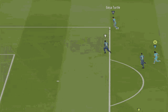 a soccer game is being played in front of a youtube sign