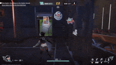 a screenshot of a video game called rescue spider zero from the force field prison