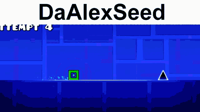 a screenshot of a game called da alexseed with a blue background