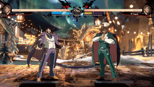 a screenshot of a video game shows two fighters standing next to each other with one having the number 17 on his chest