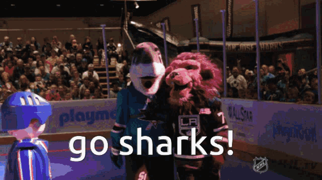 Nhl Go Sharks GIF - Nhl Go Sharks Mascot GIFs