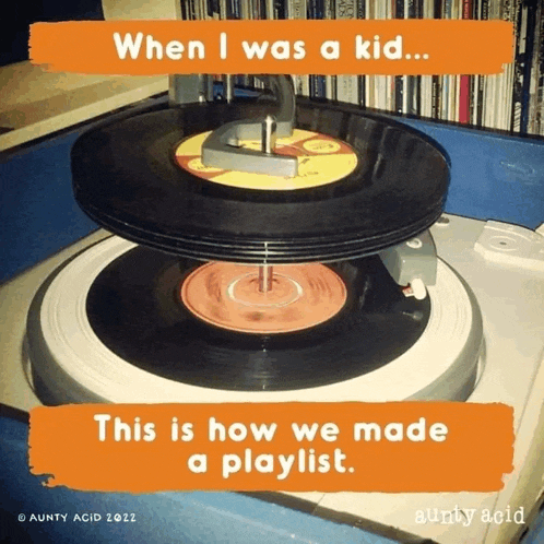 a picture of a record player that says when i was a kid