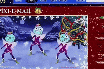 pixi-e-mail is a website that has a picture of a christmas tree on it