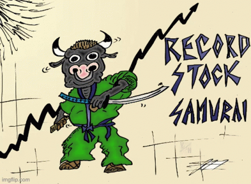 Record Stock Samurai Stock Samurai Bull GIF - Record Stock Samurai Stock Samurai Bull Record Stock Samurai Bull GIFs