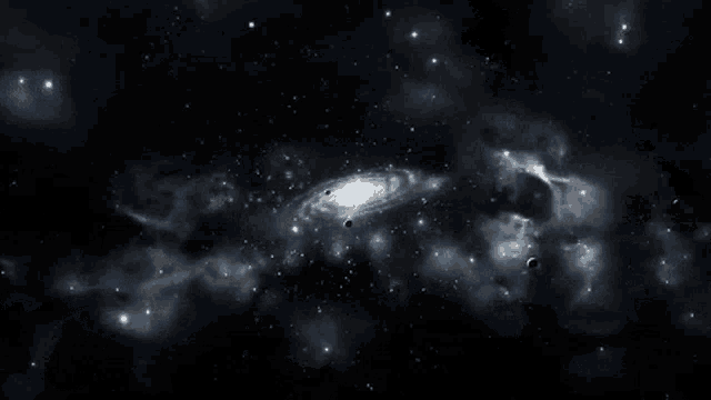 a galaxy with a spiral galaxy in the center