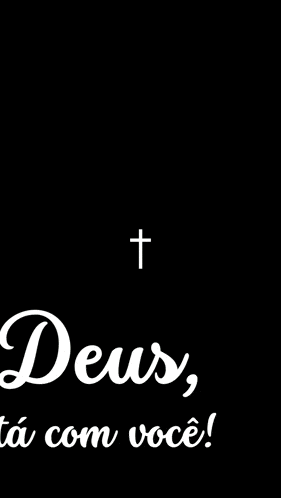 a picture of a cloudy sky with a cross and the words deus ta com voce