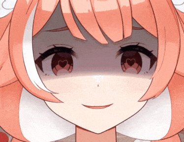 a close up of a girl 's face with hearts on her eyes
