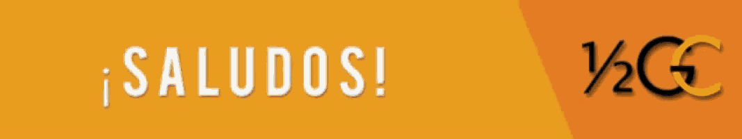 a yellow background with the words saludos written on it