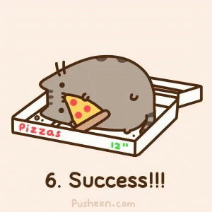 Pusheen Success GIF - Pusheen Success Pizza GIFs