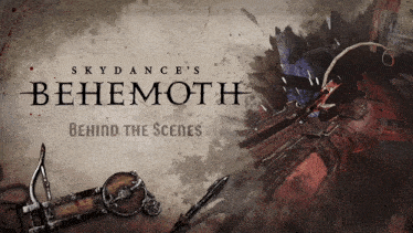a poster for skydance 's behemoth behind the scenes shows a bloody scene