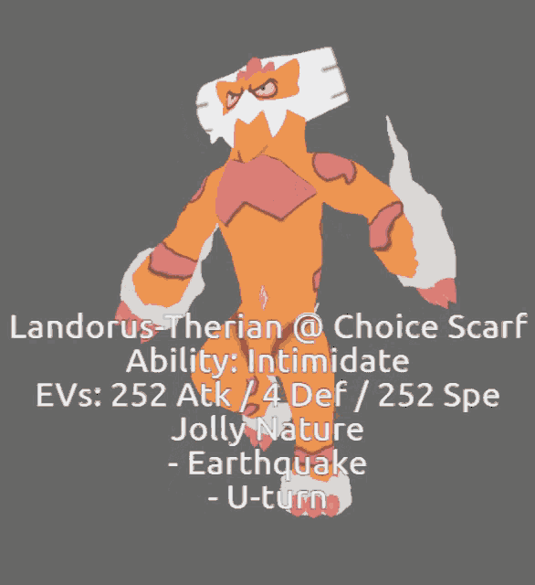 a picture of a cartoon character with the name landorus-therian on it