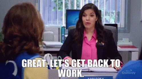 Superstore Amy Sosa GIF - Superstore Amy Sosa Great Lets Get Back To Work GIFs