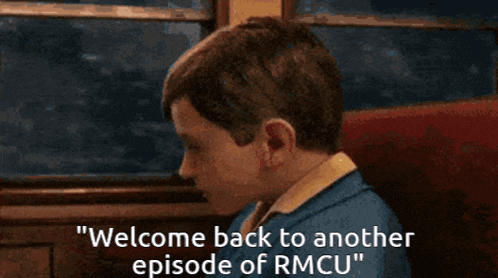 a boy with glasses and a yellow shirt says welcome back to another episode of rmcu .
